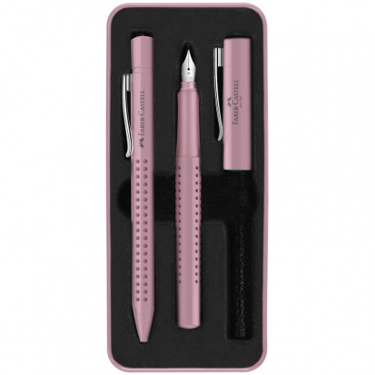 Набор "Grip 2010" перьевая ручка, шариковая ручка, 0,7мм, синие, розовый